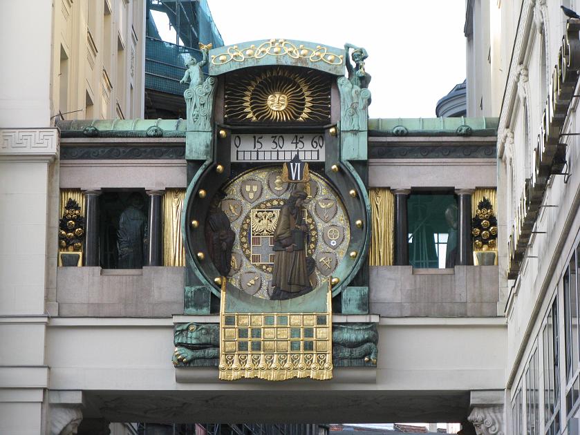 IMG_1439.JPG - Zegar przy Bauermarkt (Wien)