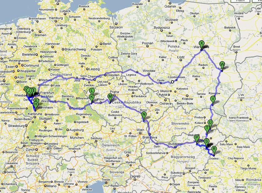 wyjazd_2010-06.jpg - Taką trasę Wojtek zrobił z nami w czerwcu 2010 roku. Przyznacie, że całkiem konkretna objazdówka!