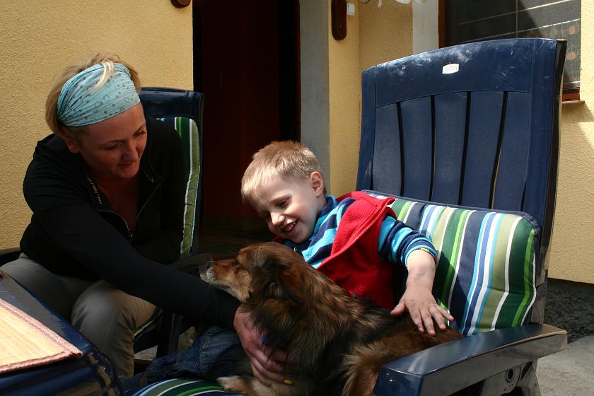 IMG_0369.JPG - Wojtek, Marysia i pies Misia